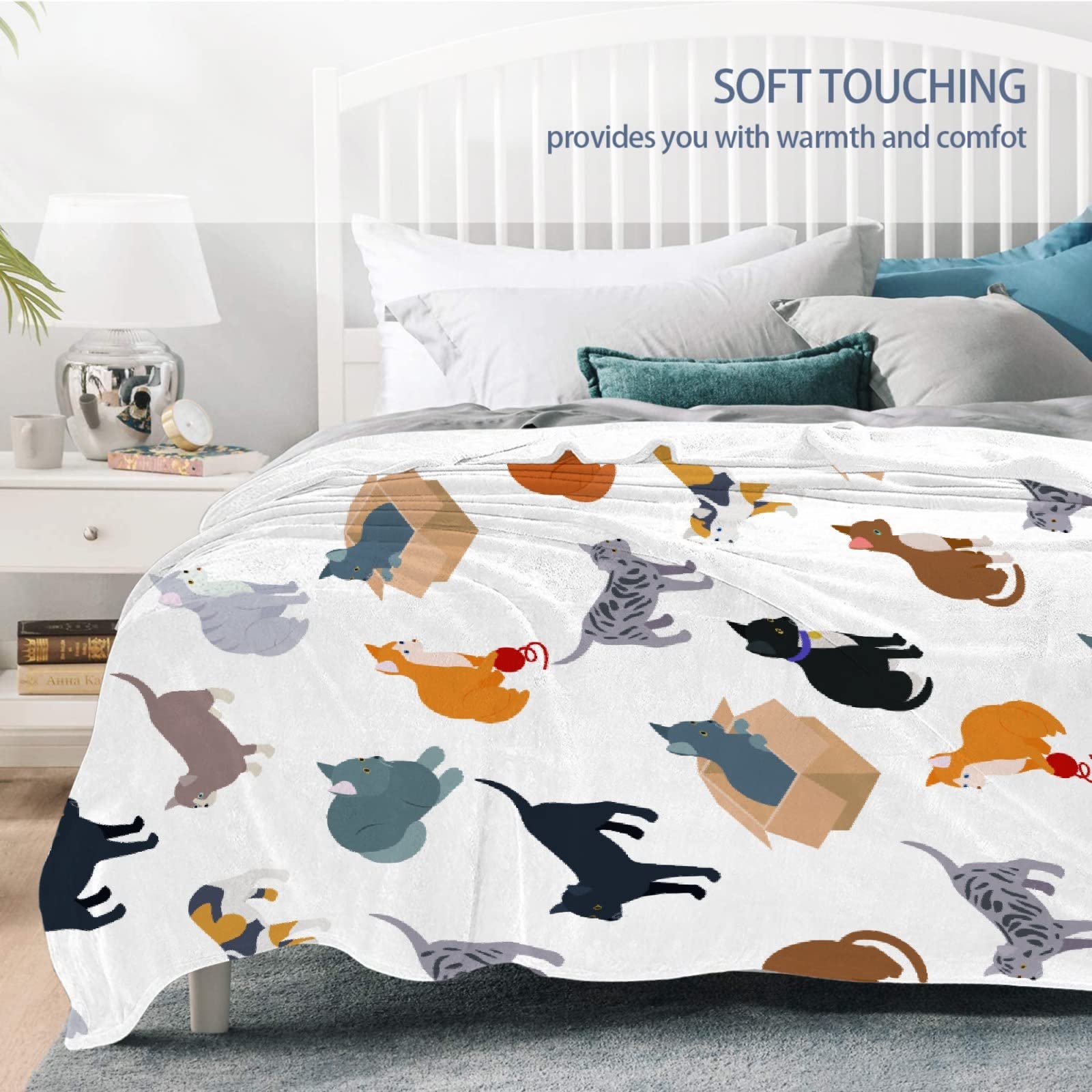 More Cats Blanket - Ultra Soft Microfiber Flannel Throw Blanket (120