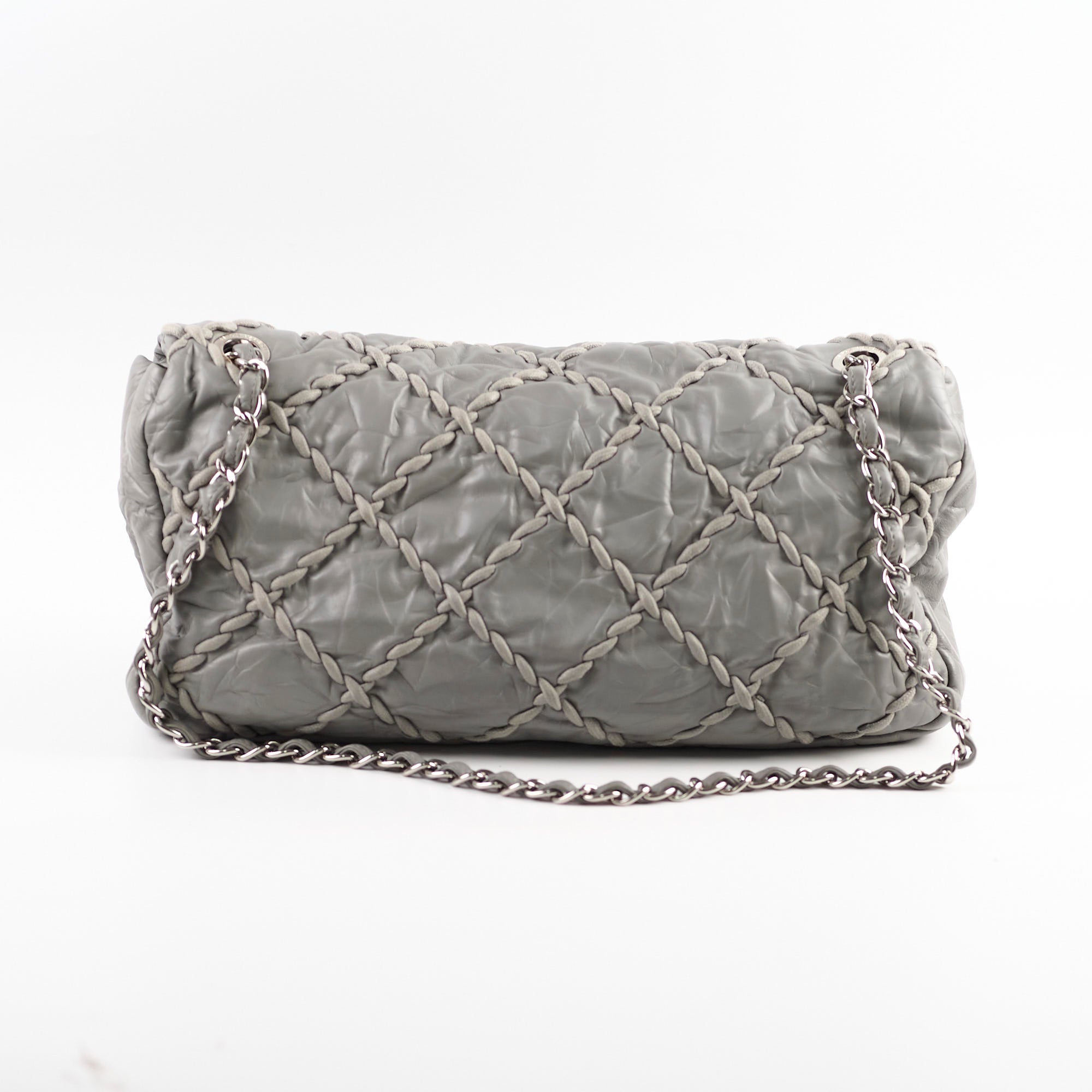 Chanel Quilted Flap Bag Grey - Luxury Designer Handbag for Women, Perfect for Parties, Dating & Everyday Use