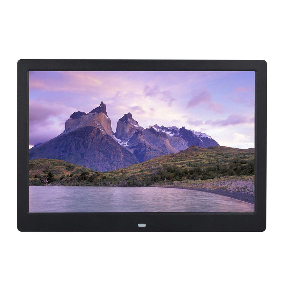 10 Inch Digital Photo Frame with 1024x600 Full HD IPS Display - Remote Control, Auto-Rotate, Calendar Clock, Timer, SD/USB Support - Perfect for Home, Office & Gift Giving