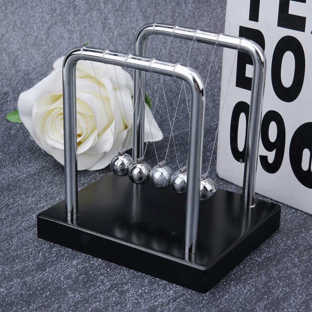 Steel Balance Ball Pendulum - 5 Balls Desk Toy for Stress Relief & Office Decoration | Classic Swing Ball for Home, Office Desk & Waiting Room Relaxation