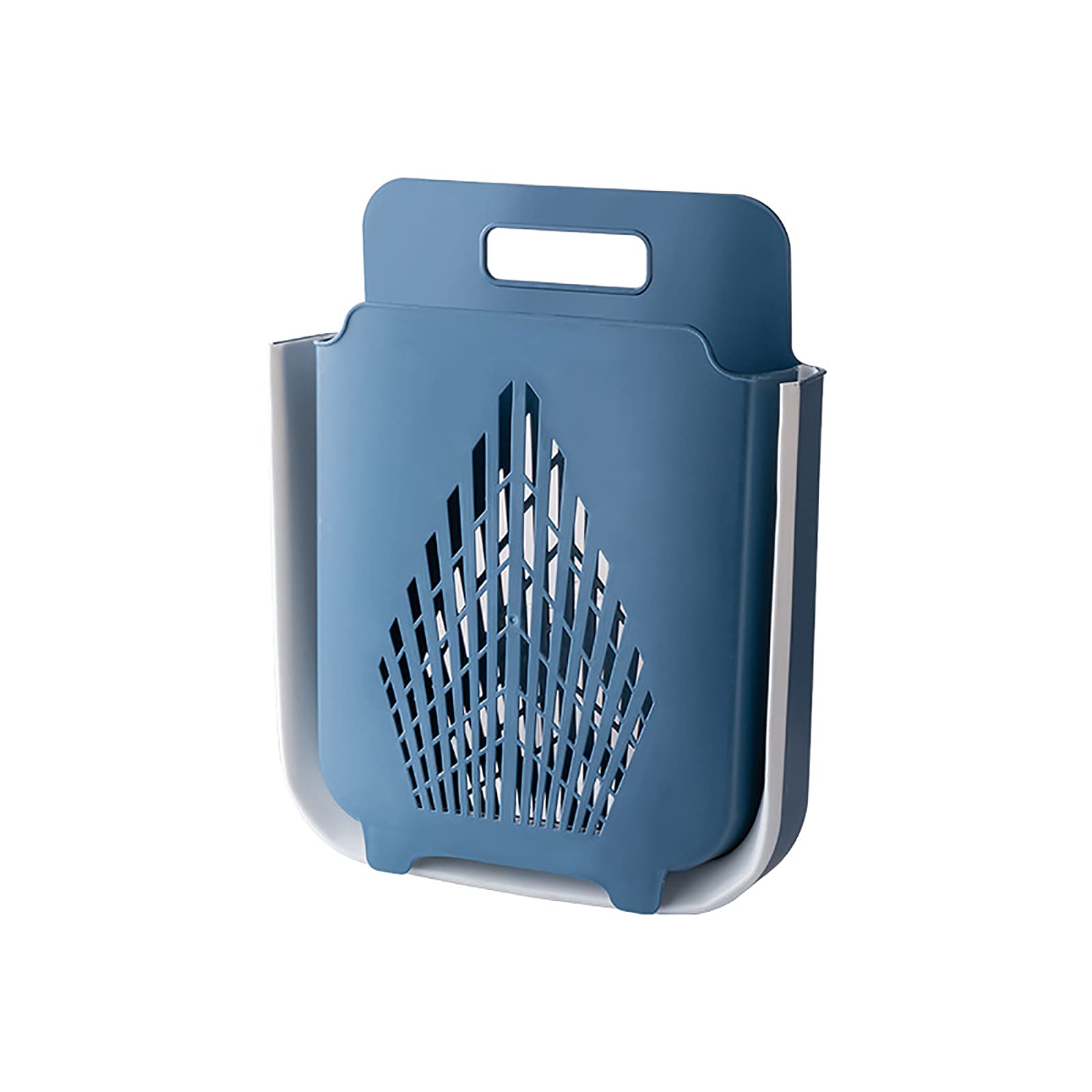 Collapsible Laundry Hamper Basket - Foldable Storage Organizer for Clothes, Groceries & Toys | Space-Saving Wall Mount or Freestanding | Perfect for Bathroom, Bedroom, Kitchen & Dorm (Blue, 18x15x8.6 inches) - Ideal for Small Spaces & Closet Organization