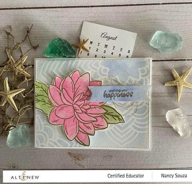 Waterlily Dahlia Outline Stamp Set for Painting - DIY Floral Art Stamps for Scrapbooking, Card Making & Home Decor