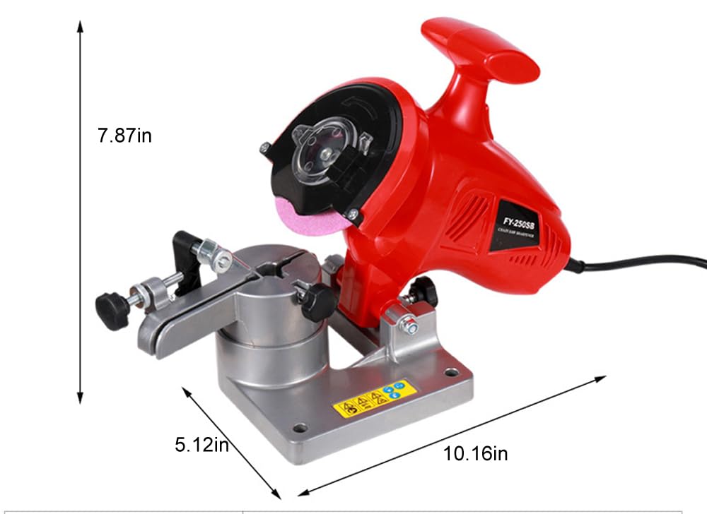 250W Electric Chainsaw Sharpener - Professional Portable Bench Grinder 8400RPM, 110V Chainsaw Chain Sharpener for 11.5-22 Inch Chains (Fits Electric & Gas Chainsaws) - Perfect for DIY Woodworking, Tree Cutting & Firewood Preparation