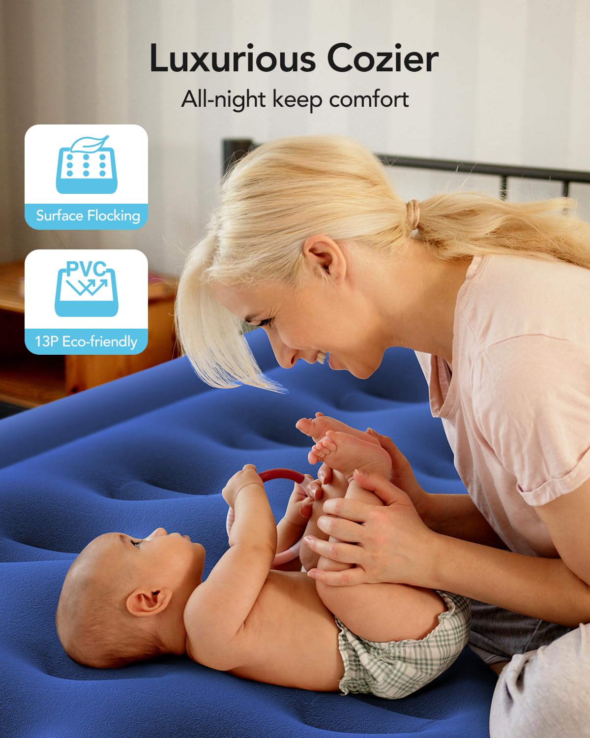 iDOO Queen Air Mattress with Built-in Pump - 13