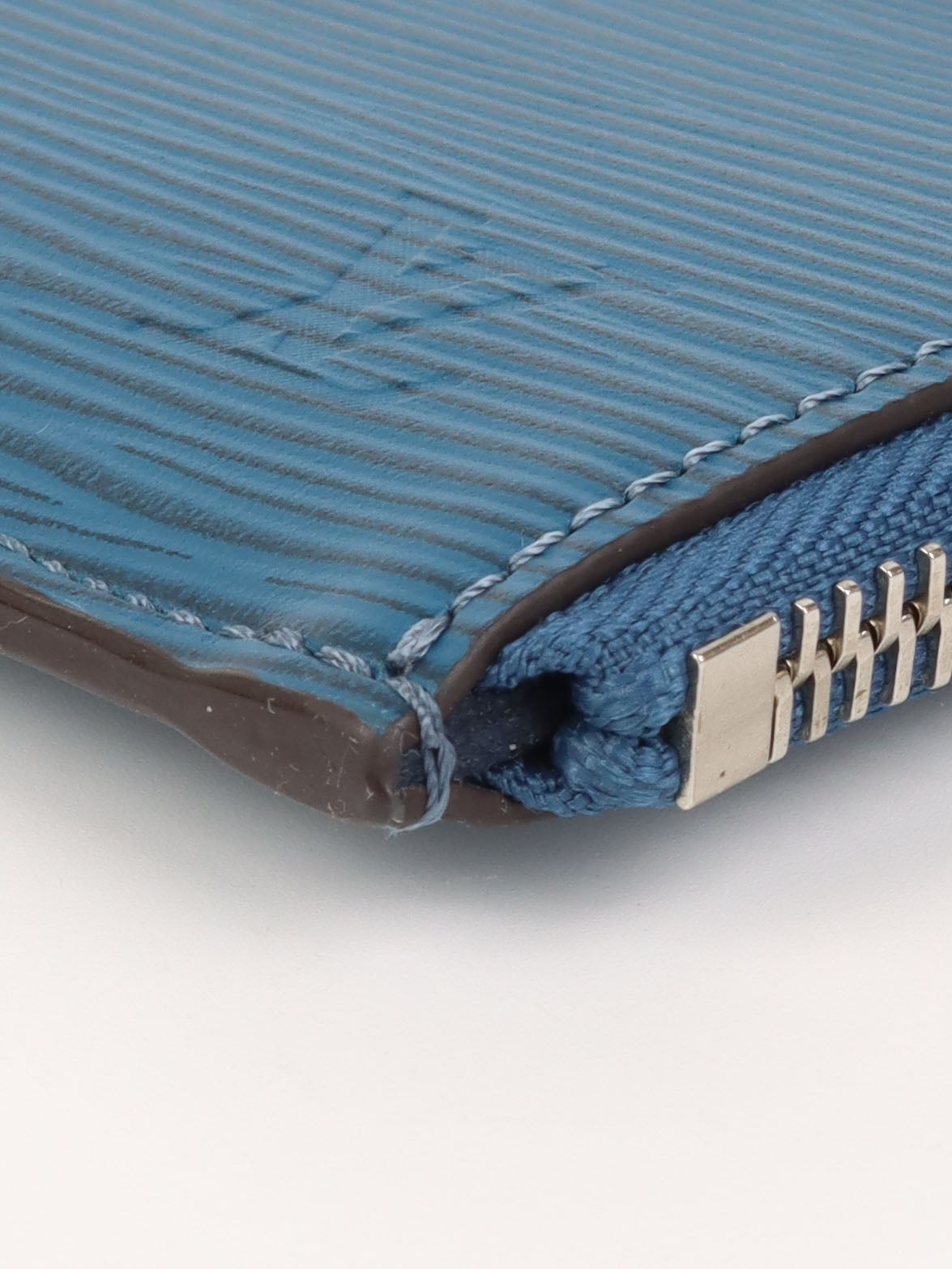 Authentic Louis Vuitton Blue Epi Leather Pouch - Luxury Small Wallet for Women & Men - Perfect for Travel, Cards & Cash Organization