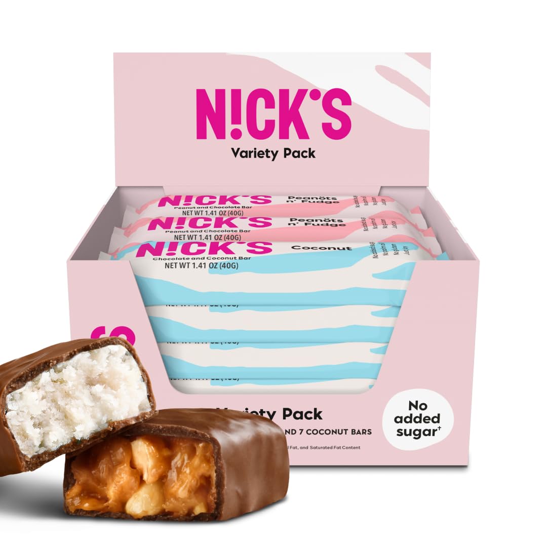 Keto Chocolate Candy Bars - Sugar Free, Gluten Free, Low Carb Snacks for Weight Loss & Energy Boost