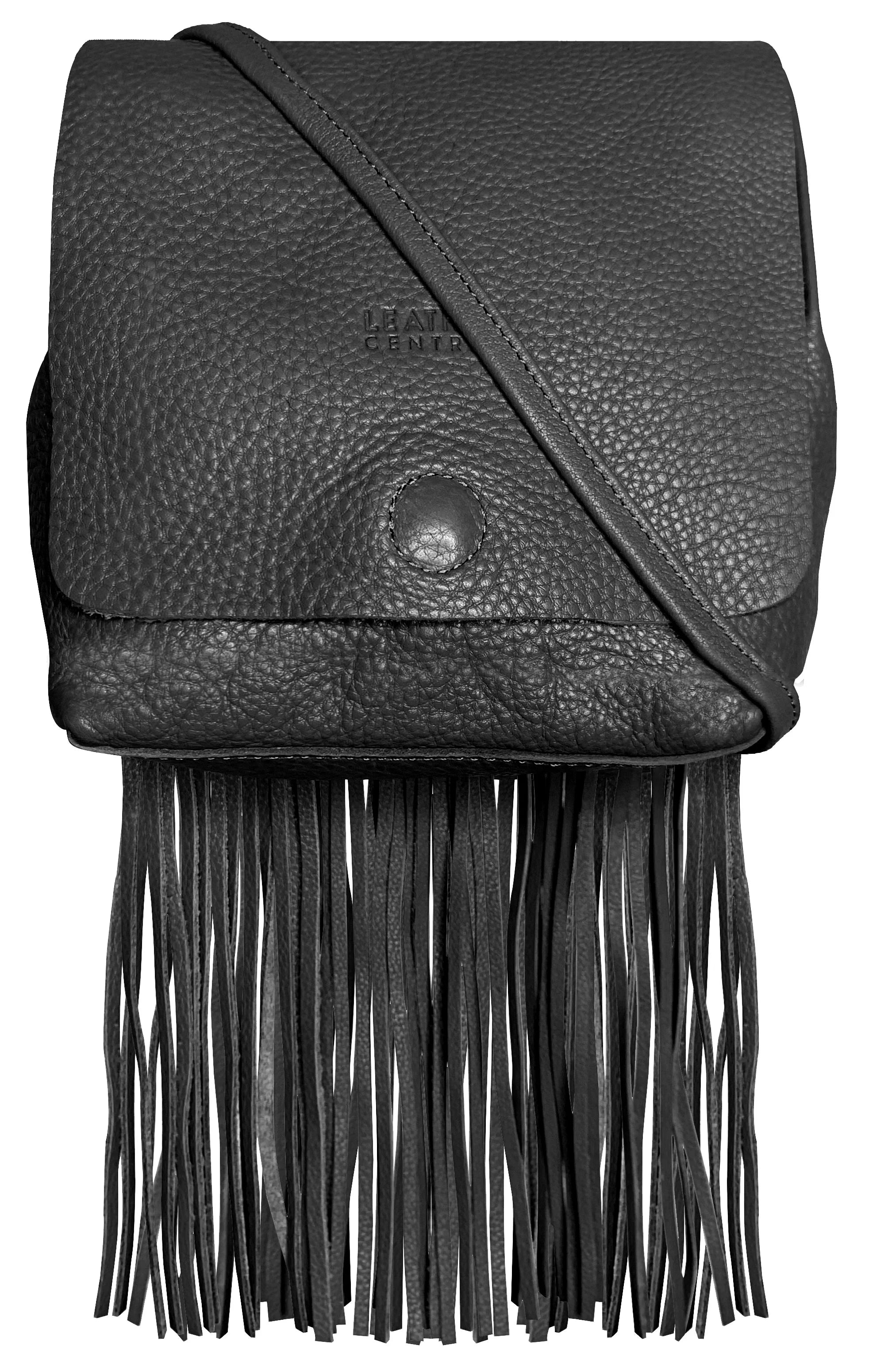 Boho Leather Fringe Crossbody Bag for Women with Tassel - Small Black Handbag Purse for Everyday Use, Travel & Festival Accessories