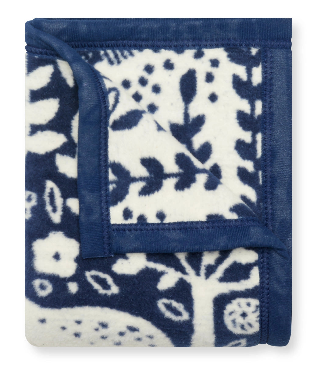 Whimsical Woods Navy Mini Blanket - Soft & Cozy Throw Blanket for Couch, Bed, Travel - Perfect for Home Decor, Gifts & Outdoor Adventures