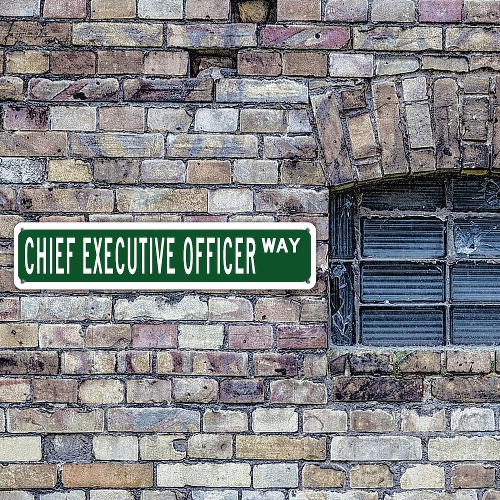 Funny Green Chief Executive Officer Office Career Sign - Custom UV Printed Aluminum Street, Garden, Yard Decor - Fade Resistant for Office, Bedroom, Bathroom, Garage & Wedding - 4x18 Inches - Perfect for Home, Office & Outdoor Spaces