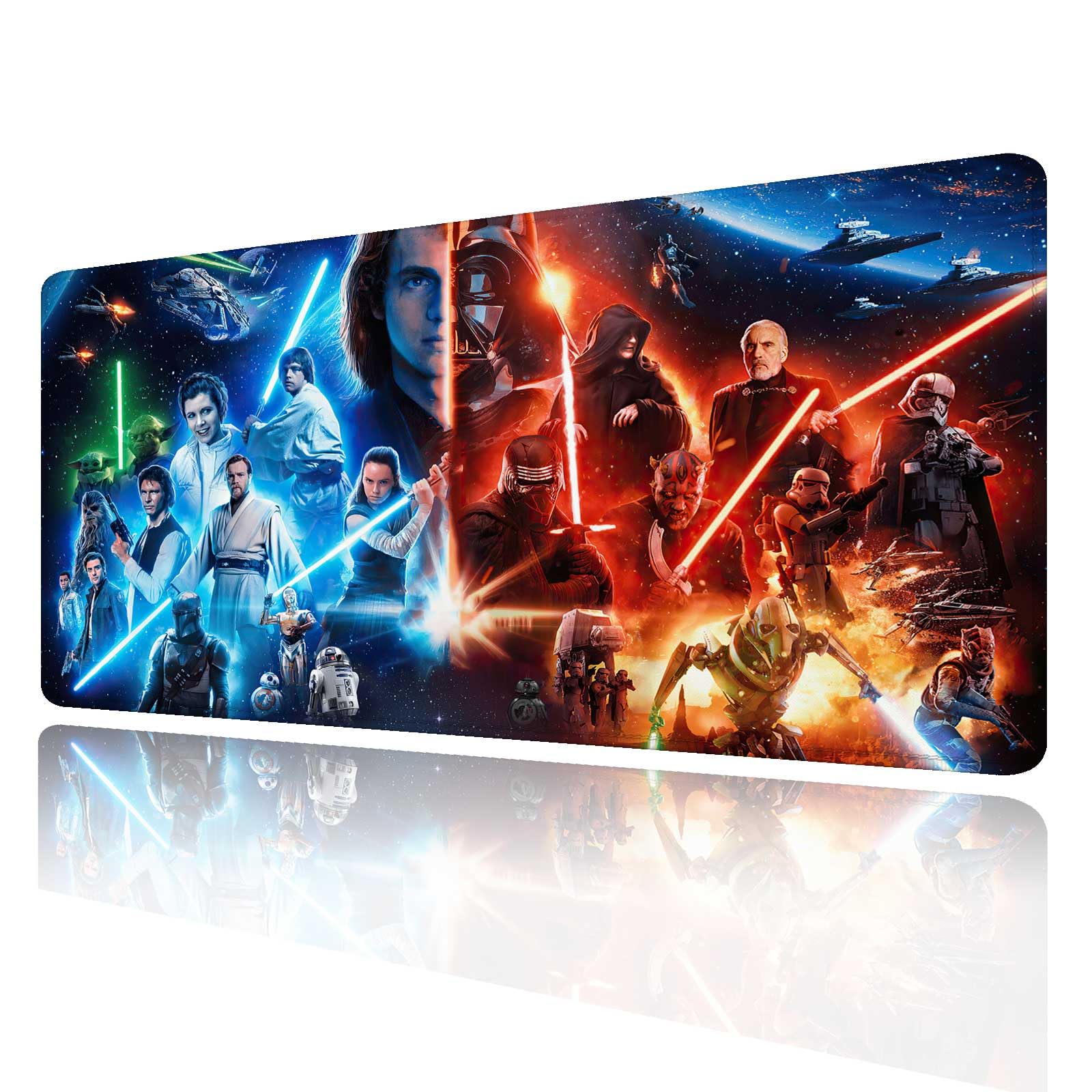 XXL Large Gaming Mouse Pad - Extended Non-Slip Rubber Base with Stitched Edges - 31.5x15.7 Inch Desk Mat for PC Gaming & Office Work - Perfect for Computer Desks, Workstations & Gaming Setups