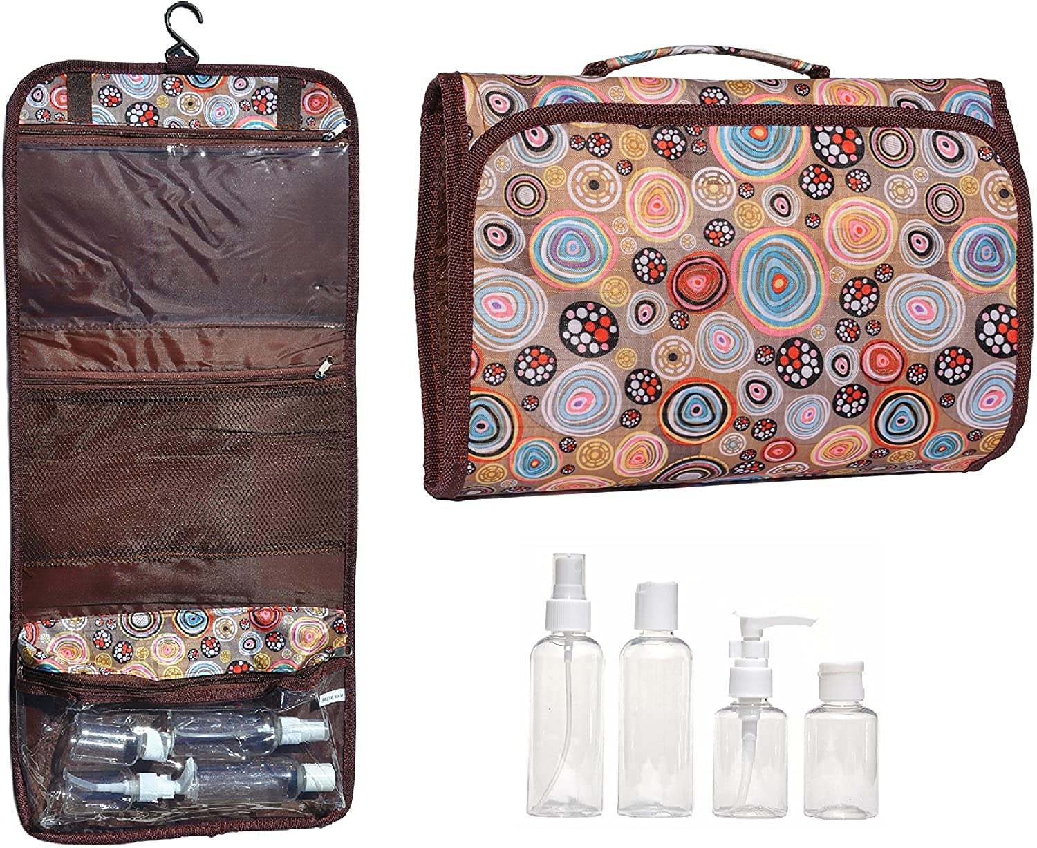 Premium Unisex Hanging Toiletry Bag with TSA-Approved Plastic Bottles - Travel Toiletries Organizer for Men, Women & Teens - Ideal for Father's Day Gifts, Business Trips & Family Vacations