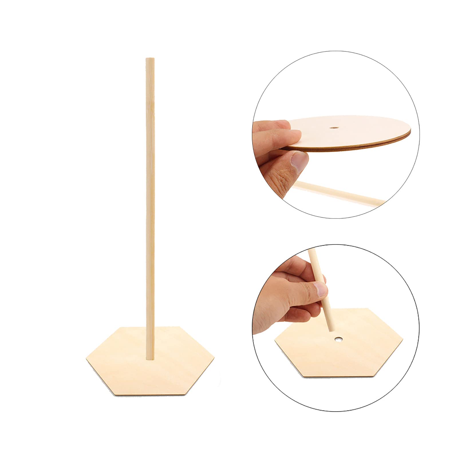 3-Pack Wooden Donut Display Stands - Tiered Doughnut Holder for Birthday, Wedding, Party & Cake Decor - Perfect for Dessert Tables, Bakery Displays & Sweet Treat Presentations