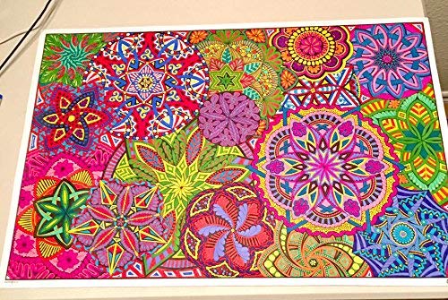 Stuff2Color Giant Mandala Coloring Poster for Kids & Adults - 1 Pack, Stress Relief & Creativity, Perfect for Family Time, Schools, Group Activities & Art Therapy