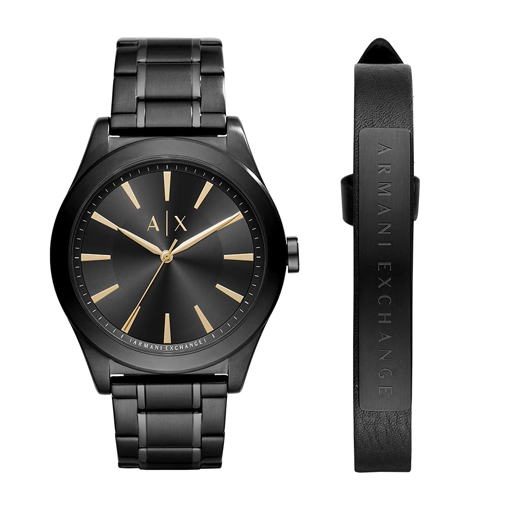 Armani Exchange Men's Stainless Steel Dress Watch with Three Hands - Classic Timepiece for Business, Formal Events & Everyday Wear