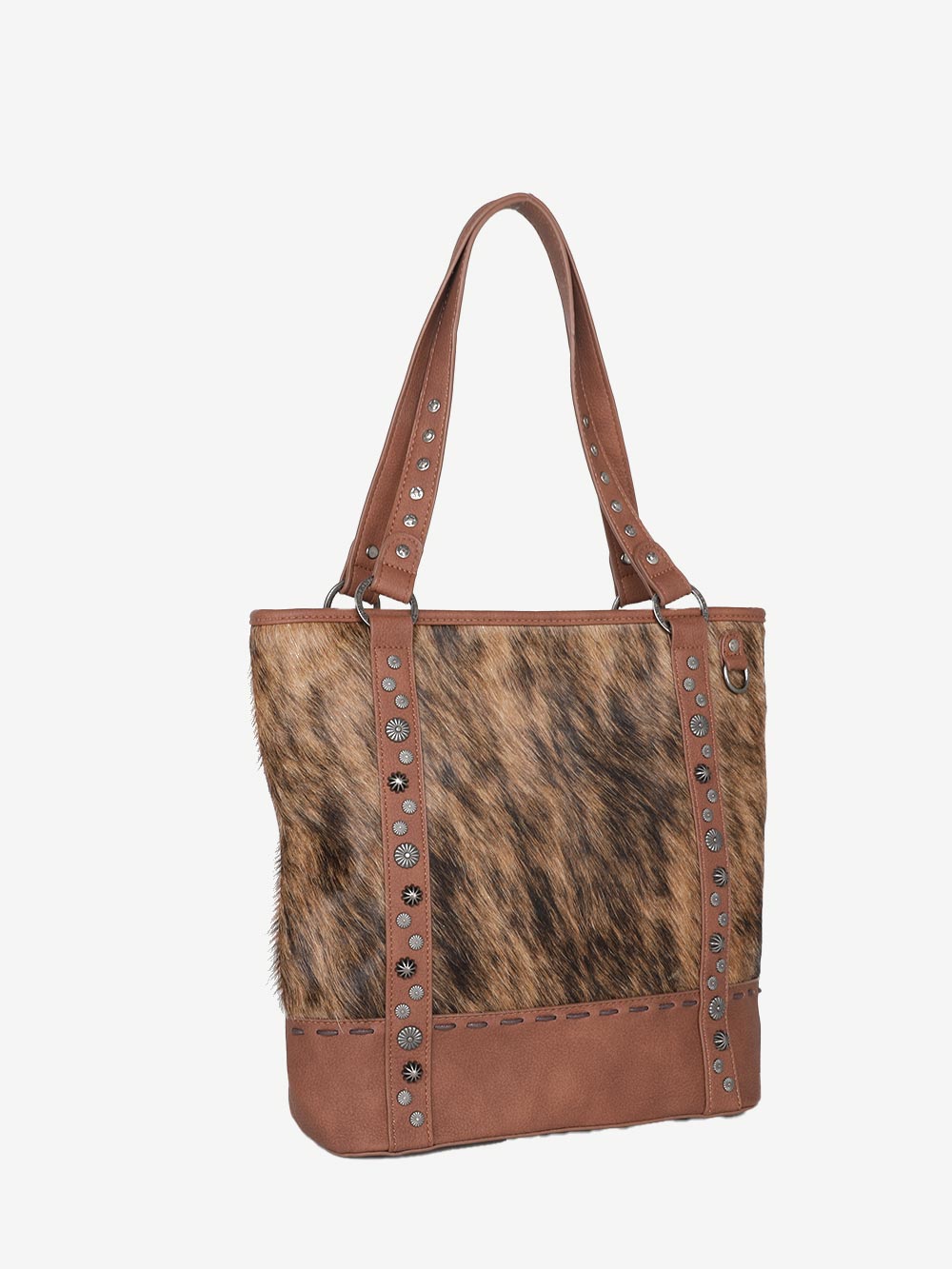 Trinity Ranch Genuine Hair-On Cowhide Concealed Carry Tote Bag - Stylish & Durable Handbag for Women, Perfect for Everyday Use, Travel & Outdoor Adventures