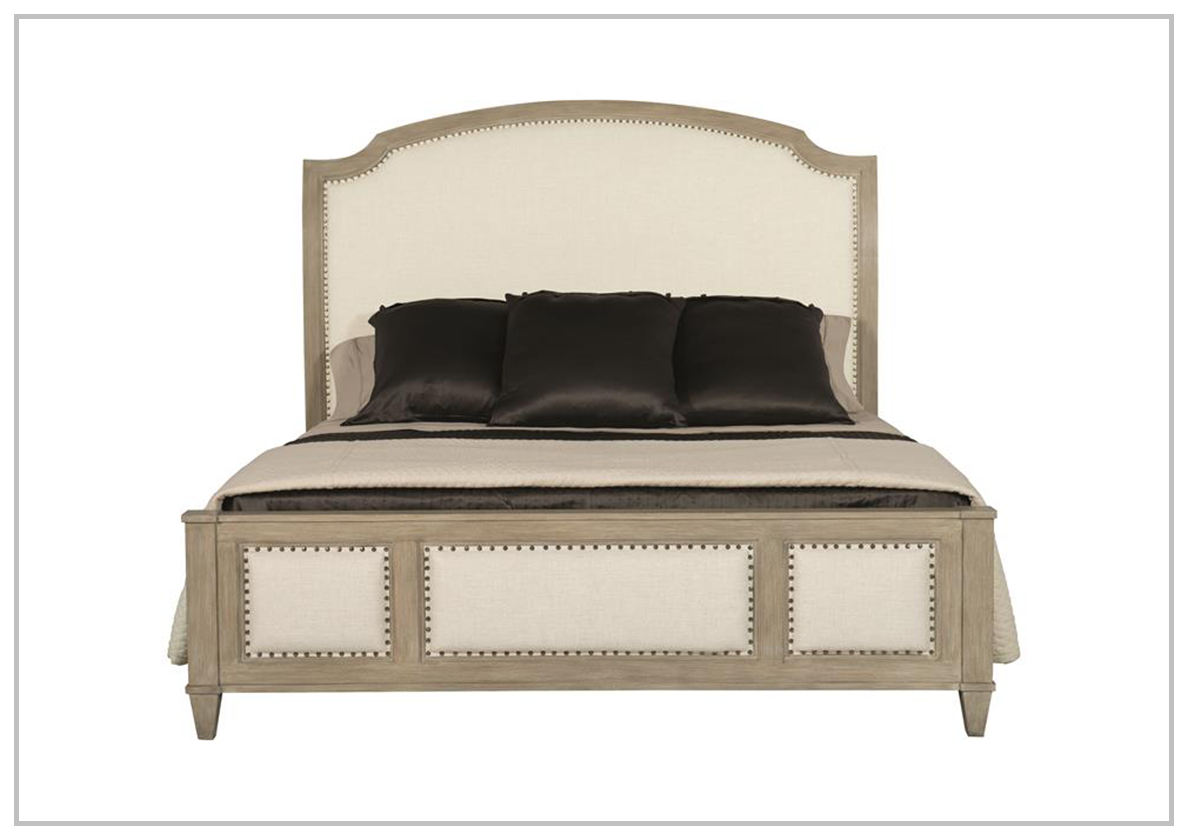 Bernhardt Santa Barbara Panel King Bed with Tufted Headboard - Luxury Upholstered Bed Frame for Master Bedroom - Perfect for Modern & Traditional Home Decor