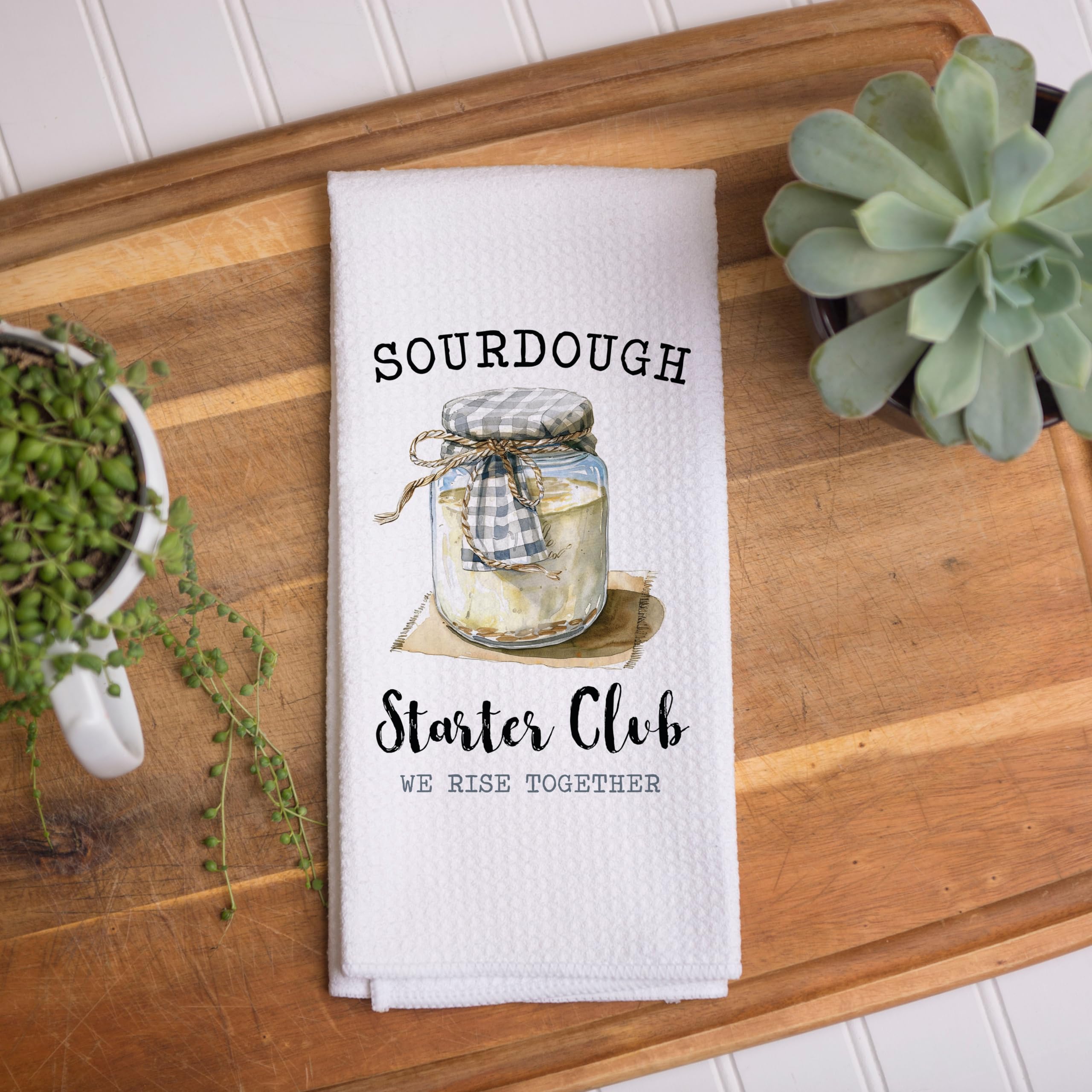 Organic Cotton Sourdough Proofing Towel - Waffle Weave Dish Cloth & Tea Towel for Baking, Kitchen & Sourdough Starter - Perfect Gift for Bakers & Bread Makers (Ideal for Dough Rising, Counter Cleanup & Hand Drying)