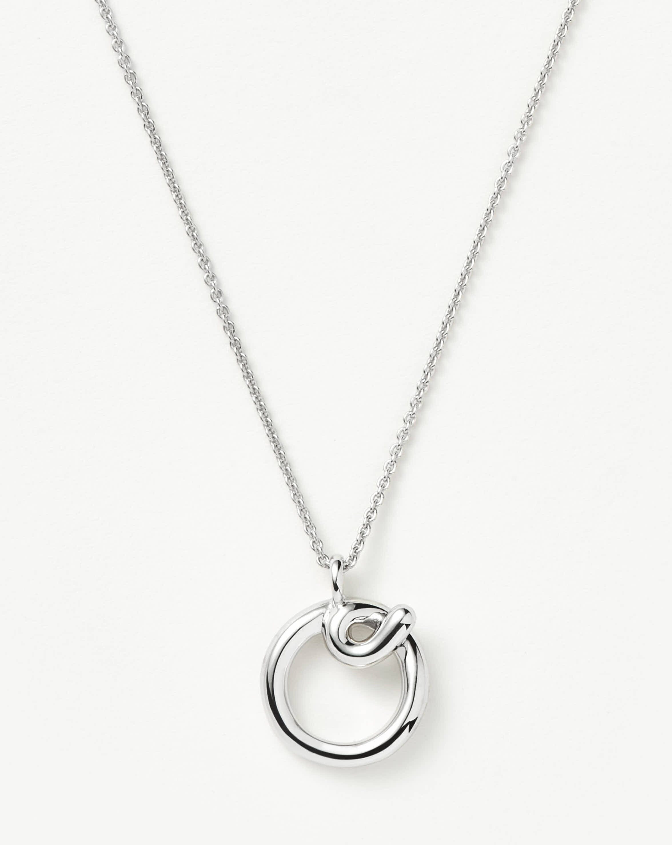 Personalized Sterling Silver Initial Pendant Necklace - Custom Curly Molten Letter Jewelry for Women, Gift for Her, Birthday, Anniversary, Valentine's Day | Elegant Layering Necklace for Everyday Wear & Special Occasions
