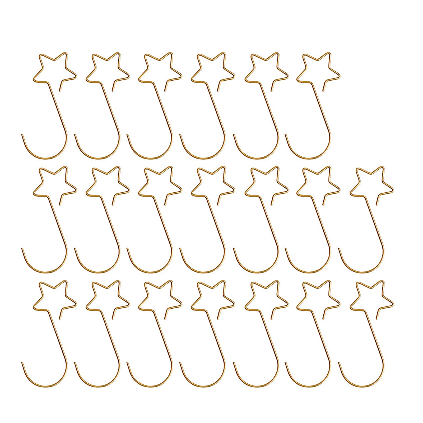 20Pcs S-Shaped Christmas Wreath Hooks - Metal Star Pattern Xmas Tree Decor Hooks for Holiday Home Decor - Perfect for Hanging Wreaths, Garlands & Ornaments on Doors, Windows & Walls