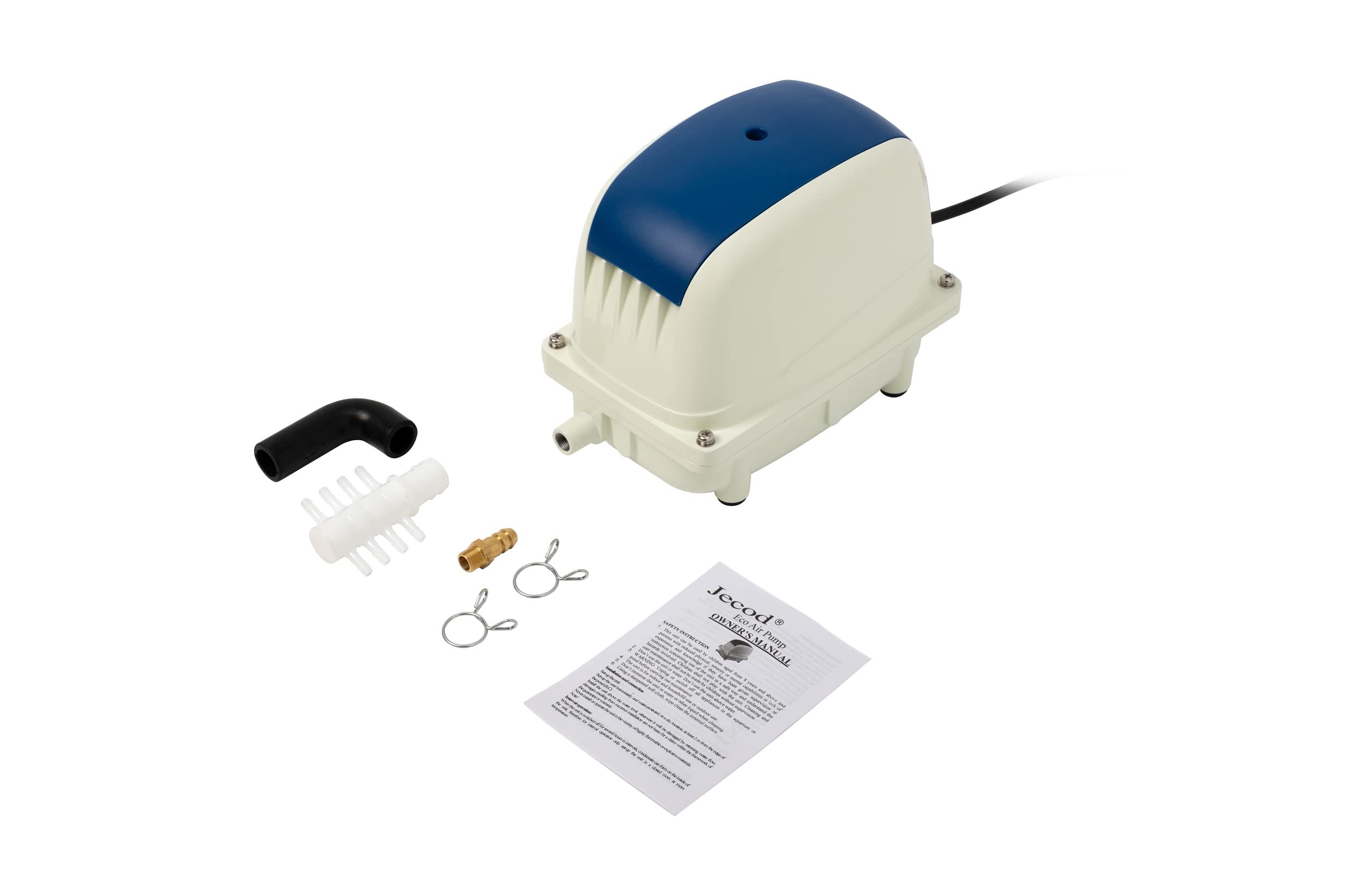 Jecod/Jebao PA Series ECO Air Pump (PA-100) - High Efficiency Aquarium Air Pump for Fish Tanks, Ponds & Hydroponics - Quiet Oxygen Pump for Home & Commercial Use