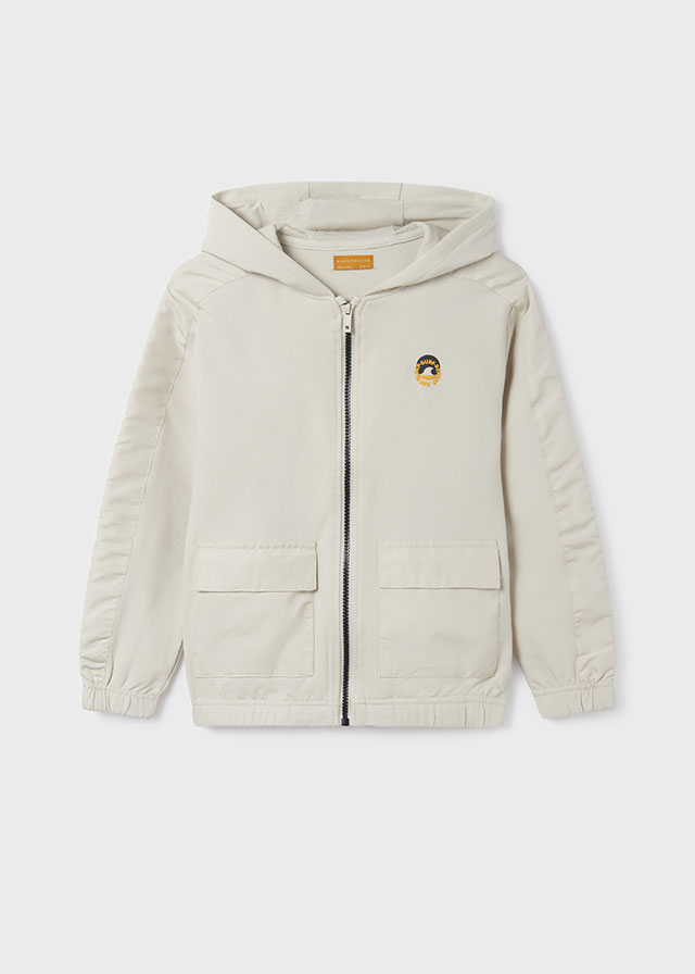 Mayoral Hoodie for Teen Boys - Soft Cream Pullover Sweatshirt | Cozy Casual Wear for School & Outdoors