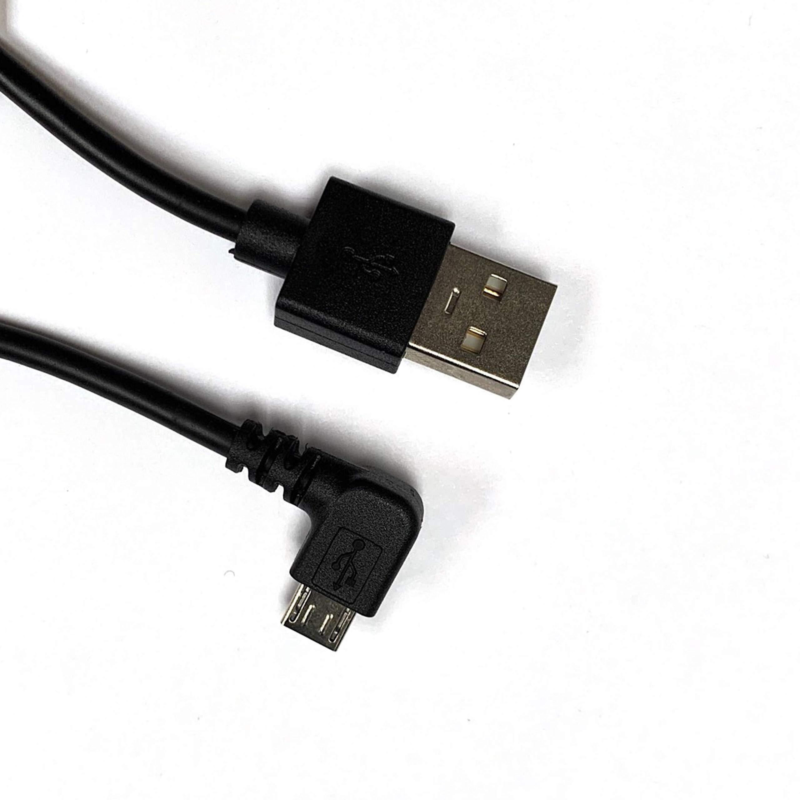 Amaz247 2-Pack 4.9ft Micro USB 2.0 Charger Cable (90 Degree) - Compatible with Samsung Galaxy S7/S6, LG, Nexus, PS4, Xbox, Roku, Echo Dot, Kindle, Bluetooth Speakers & More - Fast Charging & Data Sync for Home, Office & Travel Use