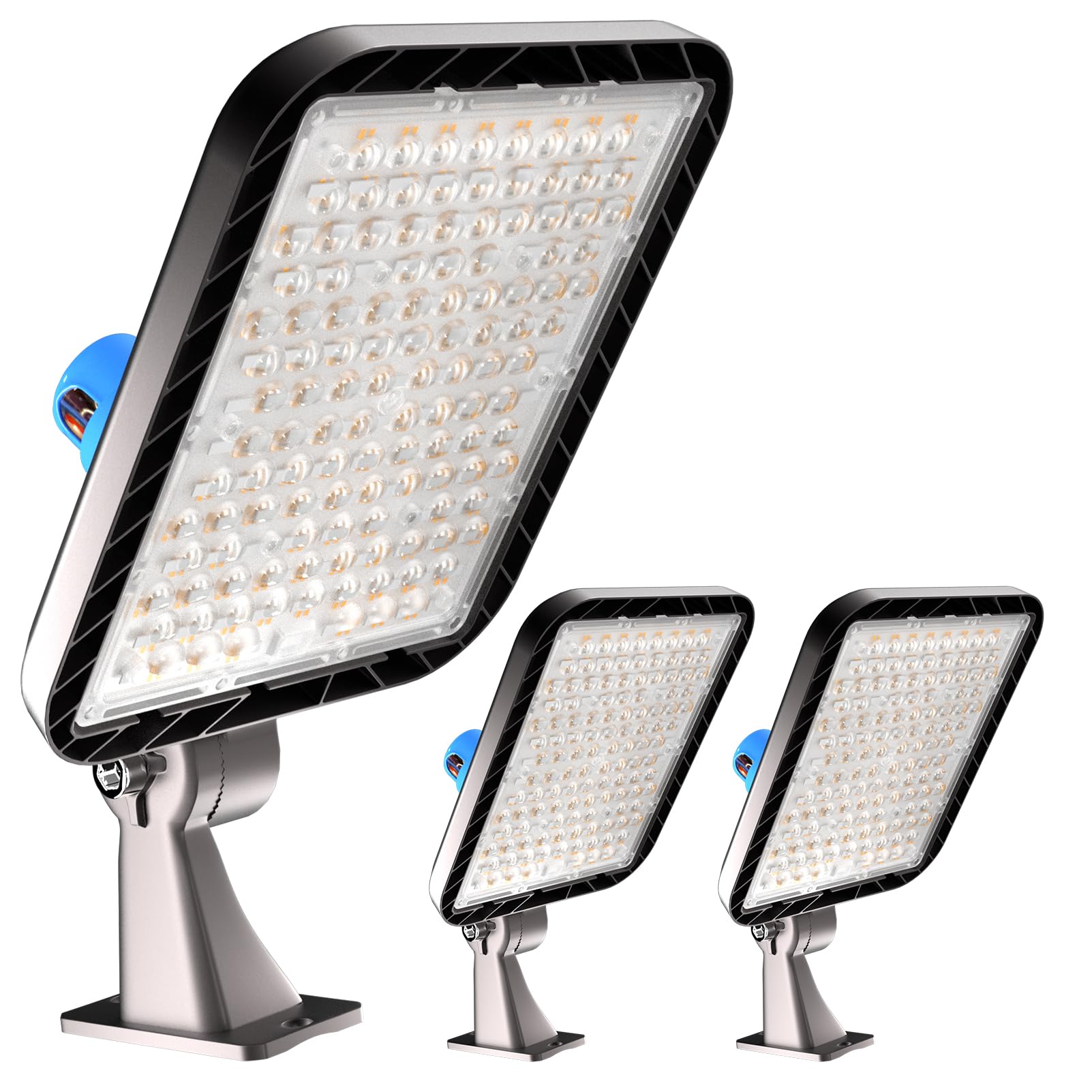 320W LED Parking Lot Lights Outdoor - 48000LM High Brightness (150Lm/W) - ETL Certified Commercial Grade 5000K Daylight - 6KV Surge Protection with Smart Photocell - 2 Pack with 7 Year Warranty - Perfect for Parking Lots, Gas Stations, Warehouses and Outdoor Security Lighting