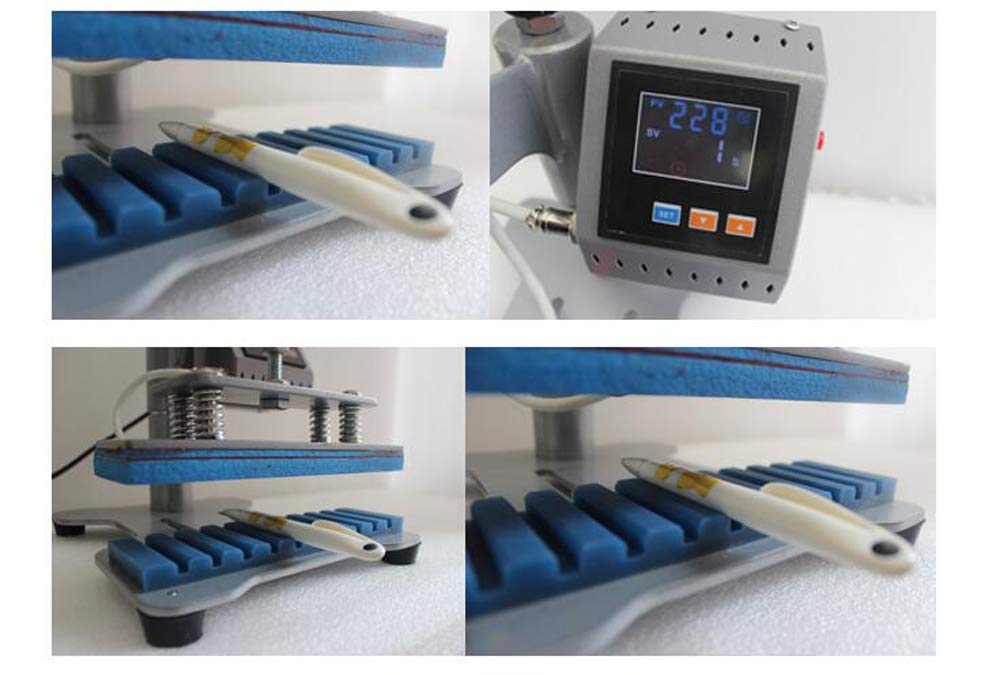 110V 10-Piece Pen Heat Transfer Machine - Multi-Station Ballpoint Heat Press for DIY Crafts, T-Shirts, Mugs & Personalized Gifts (Perfect for Small Businesses & Home Use)