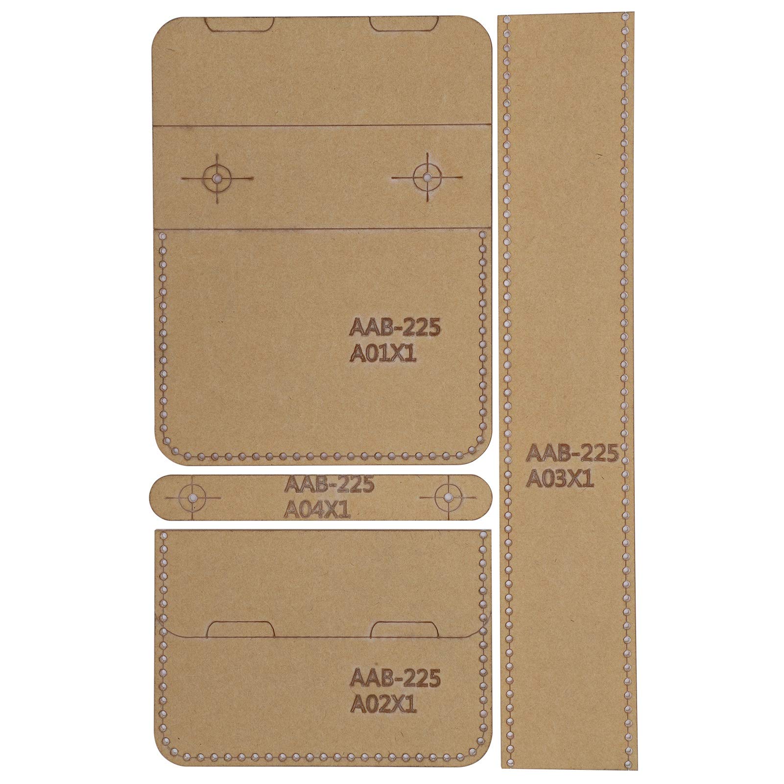 4Pcs Acrylic Template Set for DIY Leather Craft - Wallet & Purse Stencil Patterns, Acrylic Cutting Tool for Handmade Leather Wallets, Bags & Accessories - Perfect for DIY Projects, Gifts & Crafting Enthusiasts