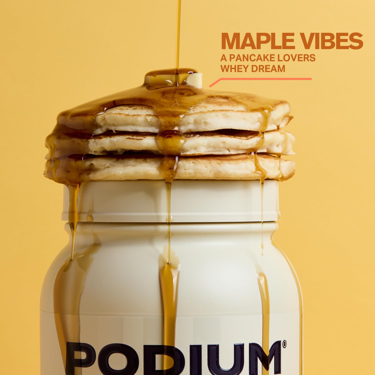 Podium Nutrition Whey Protein Powder - Maple Butter Pancake Flavor, 27 Servings, 25g Protein Per Serving, Gluten Free & Soy Free for Muscle Recovery & Post-Workout Nutrition