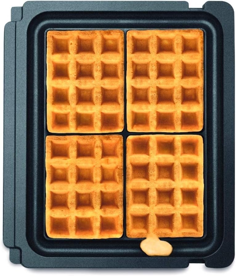 Non-Stick Waffle Plates for Easy Cleaning - Perfect for Belgian Waffles, Pancakes & Breakfast Sandwiches at Home