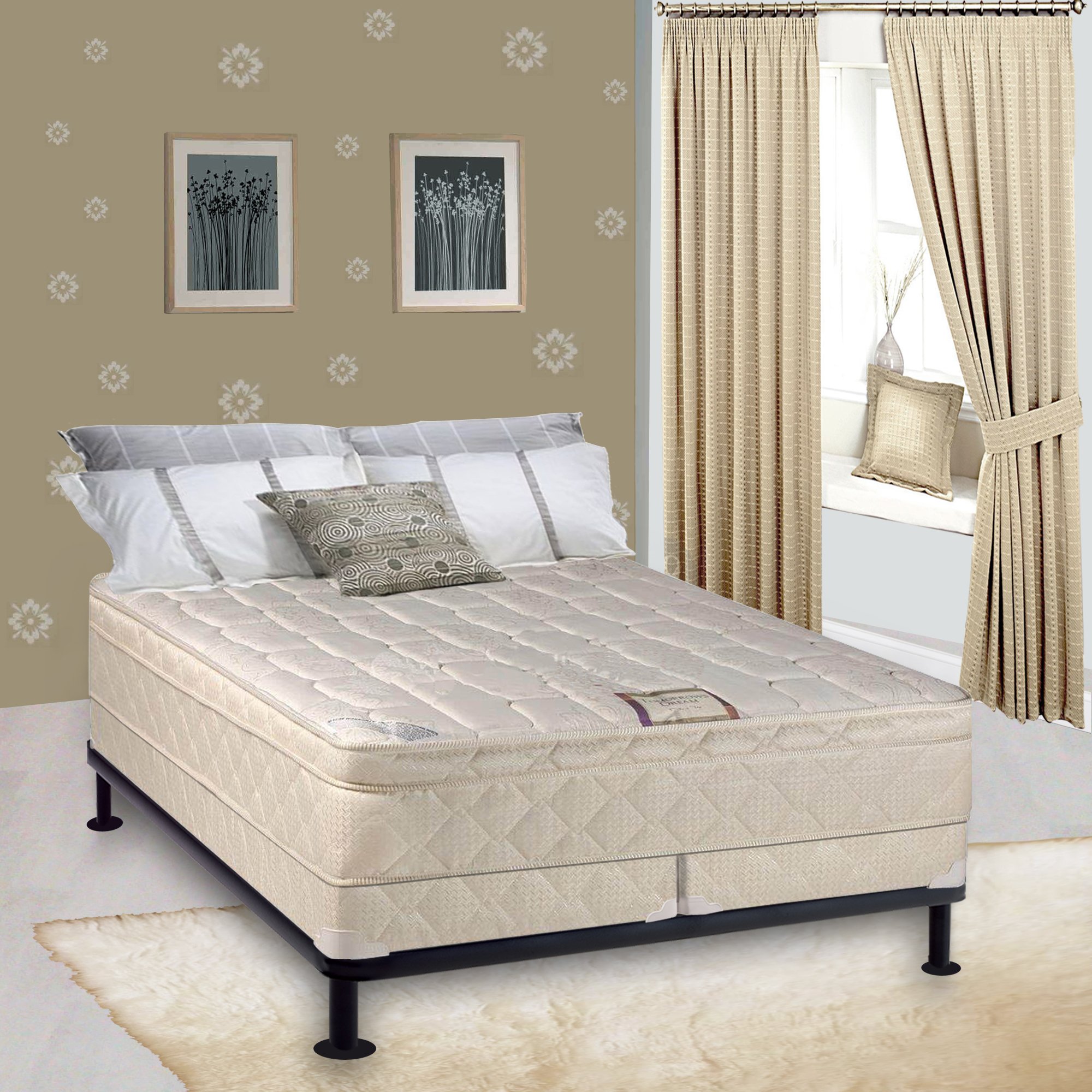 4-Inch Queen Size Assembled Split Box Spring for Mattress - Elegant Collection | Sturdy Bed Foundation with Easy Setup | Perfect for Small Spaces, Apartments & Guest Rooms