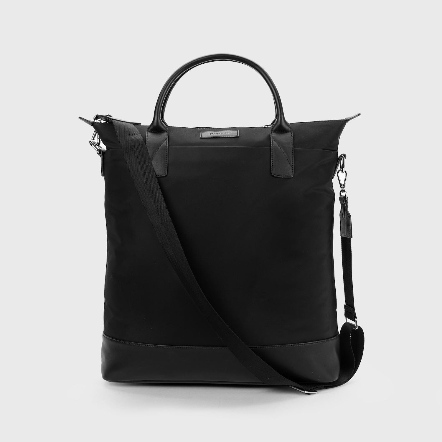 Eco-Friendly Vegan Recycled Leather & Nylon Tote Bag for Women - Stylish Black Work Bag | Perfect for Office, Travel & Shopping