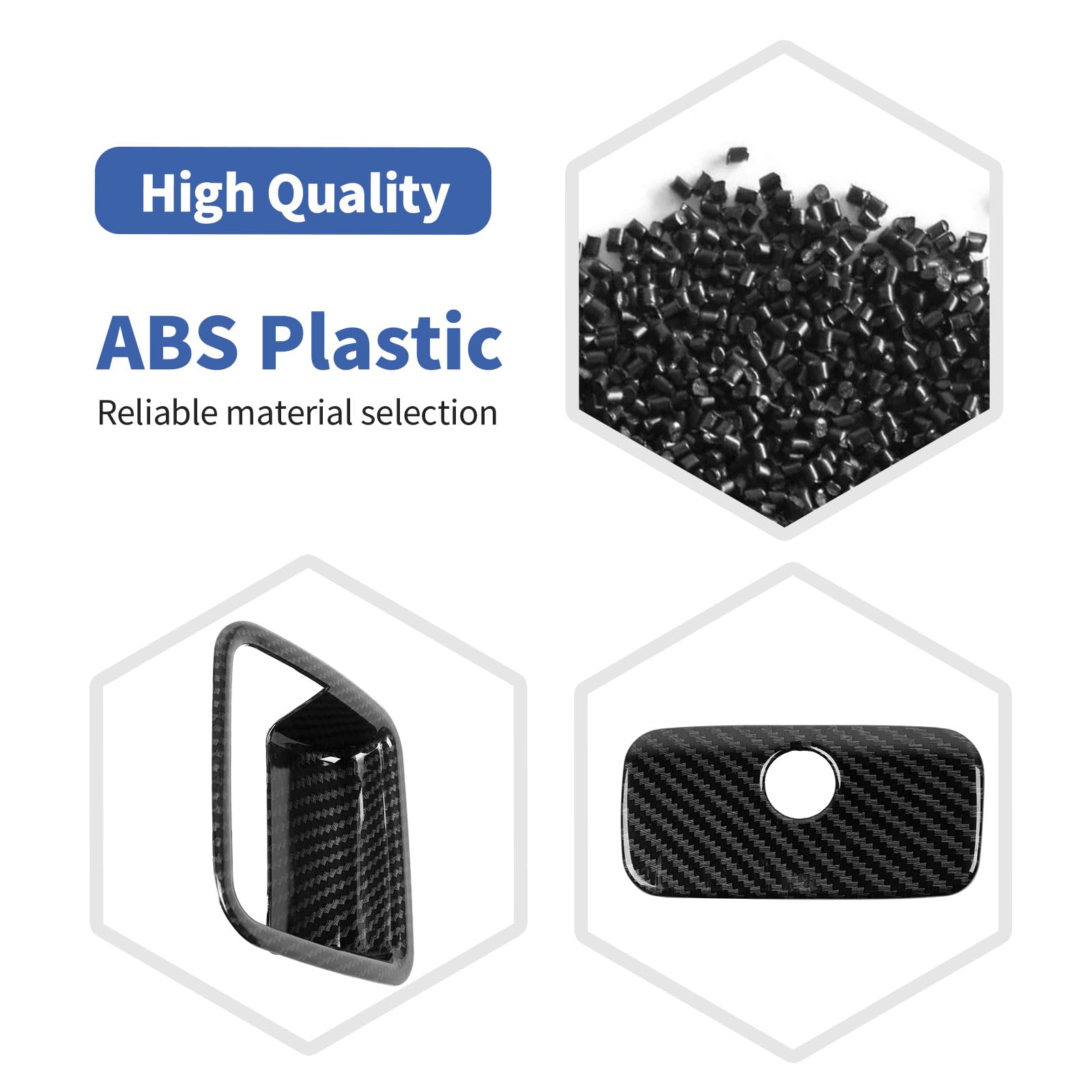 Jeep Wrangler JL JLU (2018+) & Gladiator JT (2020+) Glove Box Latch Handle Trim Cover - RT-TCZ Black Carbon Fiber Grain Interior Accessories | Perfect Upgrade for Off-Road & Daily Driving