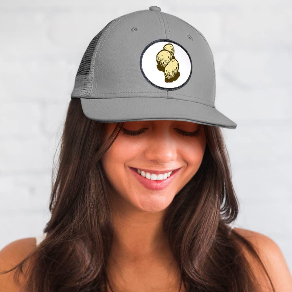 Speedy Pros Patch Hat - Adjustable Trucker Baseball Cap with Potatoes, Fruits & Vegetables Design - Perfect for Food & Beverage Industry Workers, Farmers Market, and Casual Wear
