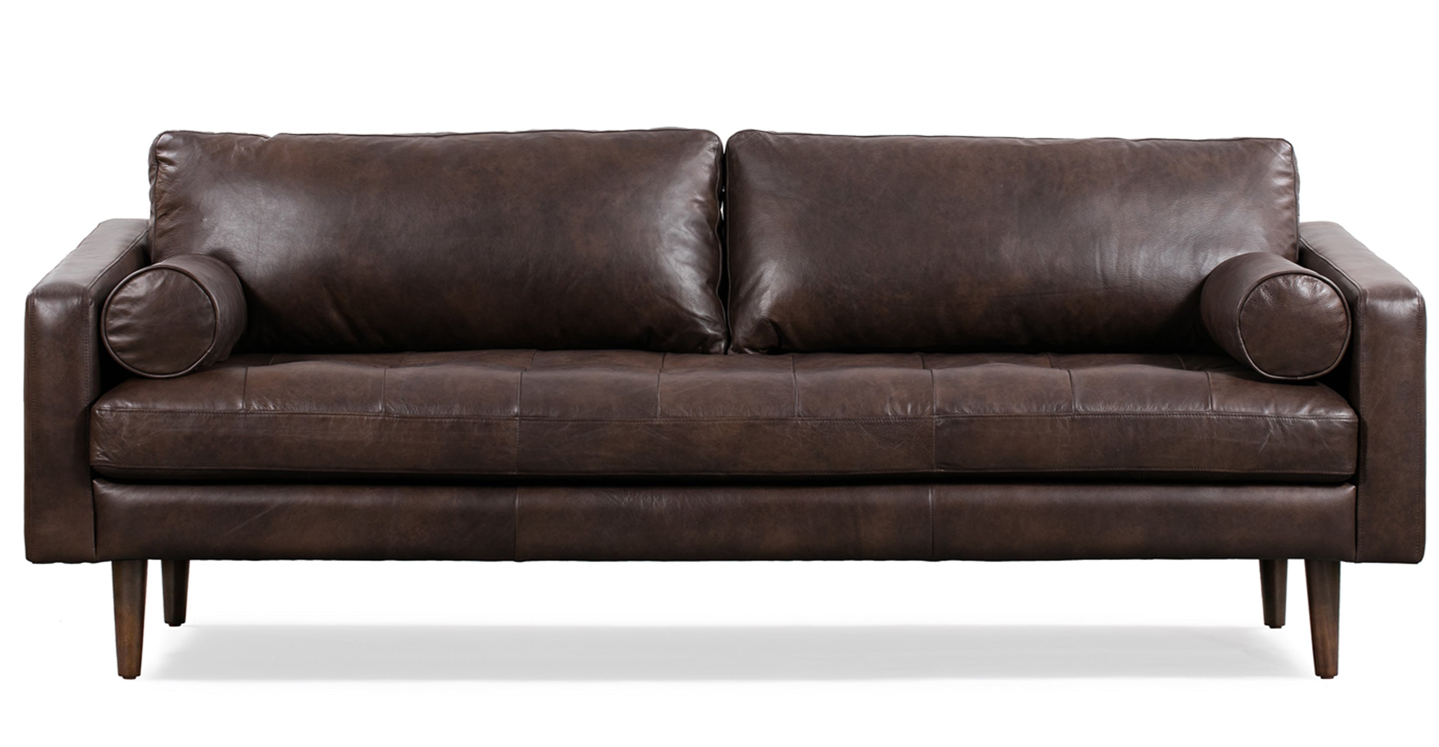 Premium Napa Leather Sofa - Modern Luxury Living Room Furniture for Home & Office - Perfect for Relaxing, Entertaining & Stylish Decor