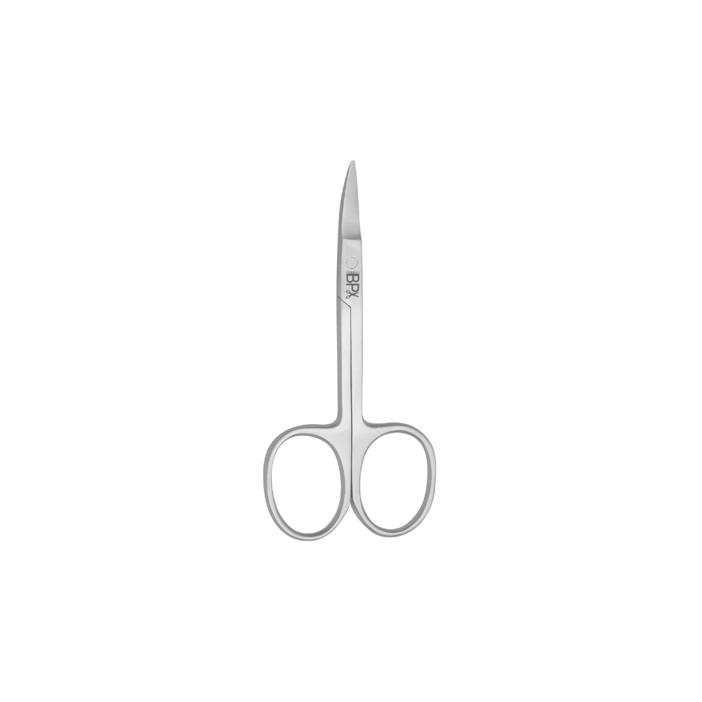 BPX Cuticle Scissors - Curved Stainless Steel Nail Clippers, 3.5 Inch Professional Manicure & Pedicure Tool (Silver, Single Pack) - Perfect for Home Nail Care, Salon Use & Travel Grooming Kit