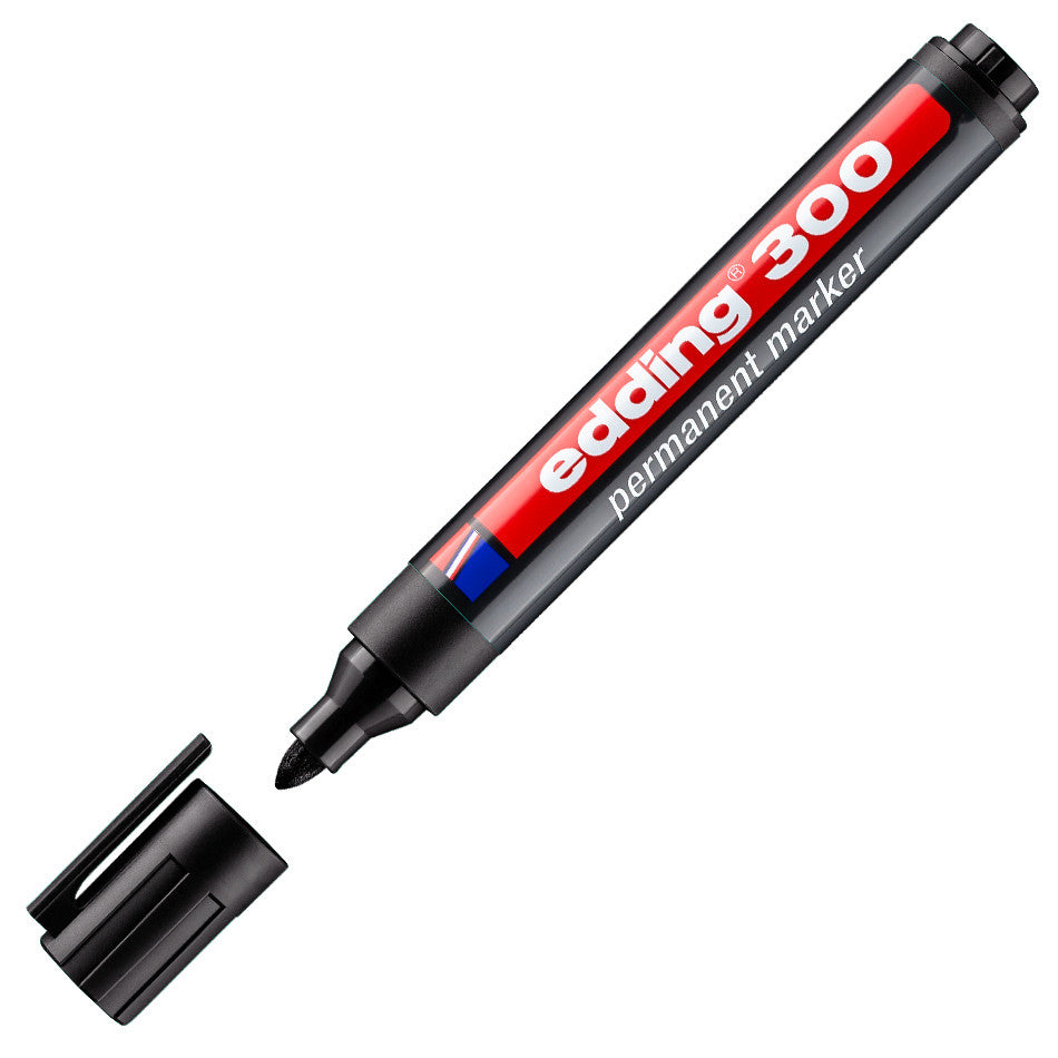 edding 300 Permanent Marker - Black, Fine Point, Waterproof & Fade-Proof - Ideal for Labeling, Organizing & DIY Projects