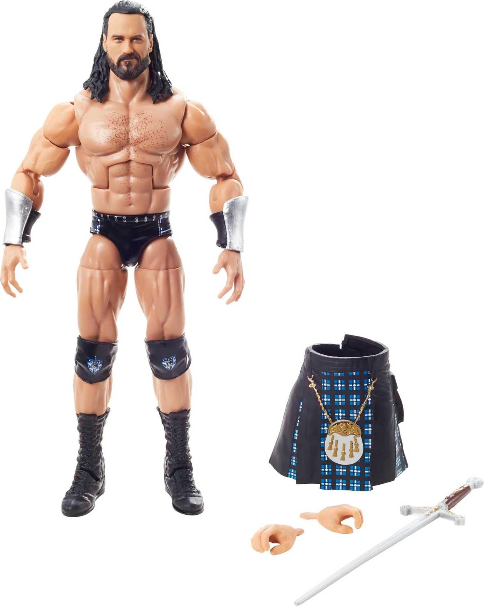 Mattel WWE Drew McIntyre Elite Collection 6-inch Action Figure with Accessories - Posable Collectible Wrestling Toy for Kids & Adults Ages 8+ - Perfect for Play, Display & WWE Fan Gift Giving