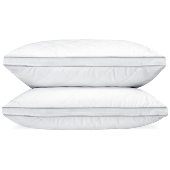 Envirosleep Diamond Support Gel Fiber Fill Pillow - Medium Firmness for Neck & Back Pain Relief | Perfect for Side Sleepers & Stomach Sleepers | Home & Travel Use