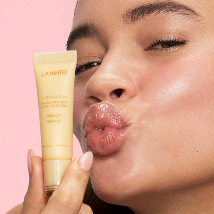 LANEIGE Lip Glowy Balm - Hydrating Lip Balm with Vitamin C for Soft, Plump Lips | Day & Night Moisturizing Lip Care for Dry, Chapped Lips | Perfect for Makeup Prep & Daily Hydration