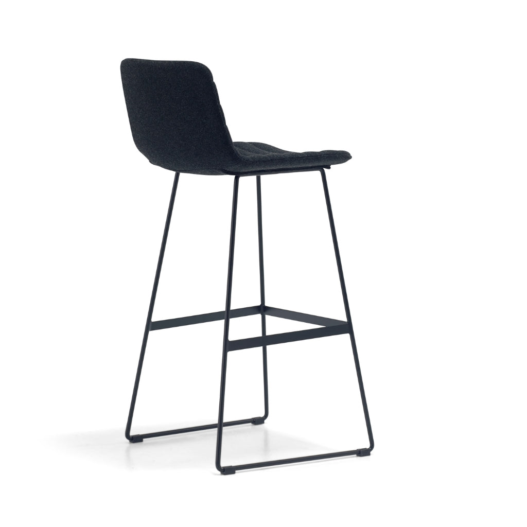Premium Mobel Maven Fully Upholstered High Back Bar Stool - Comfortable Counter Height Stool for Kitchen Island, Home Bar & Dining Room - Modern Home Decor Furniture