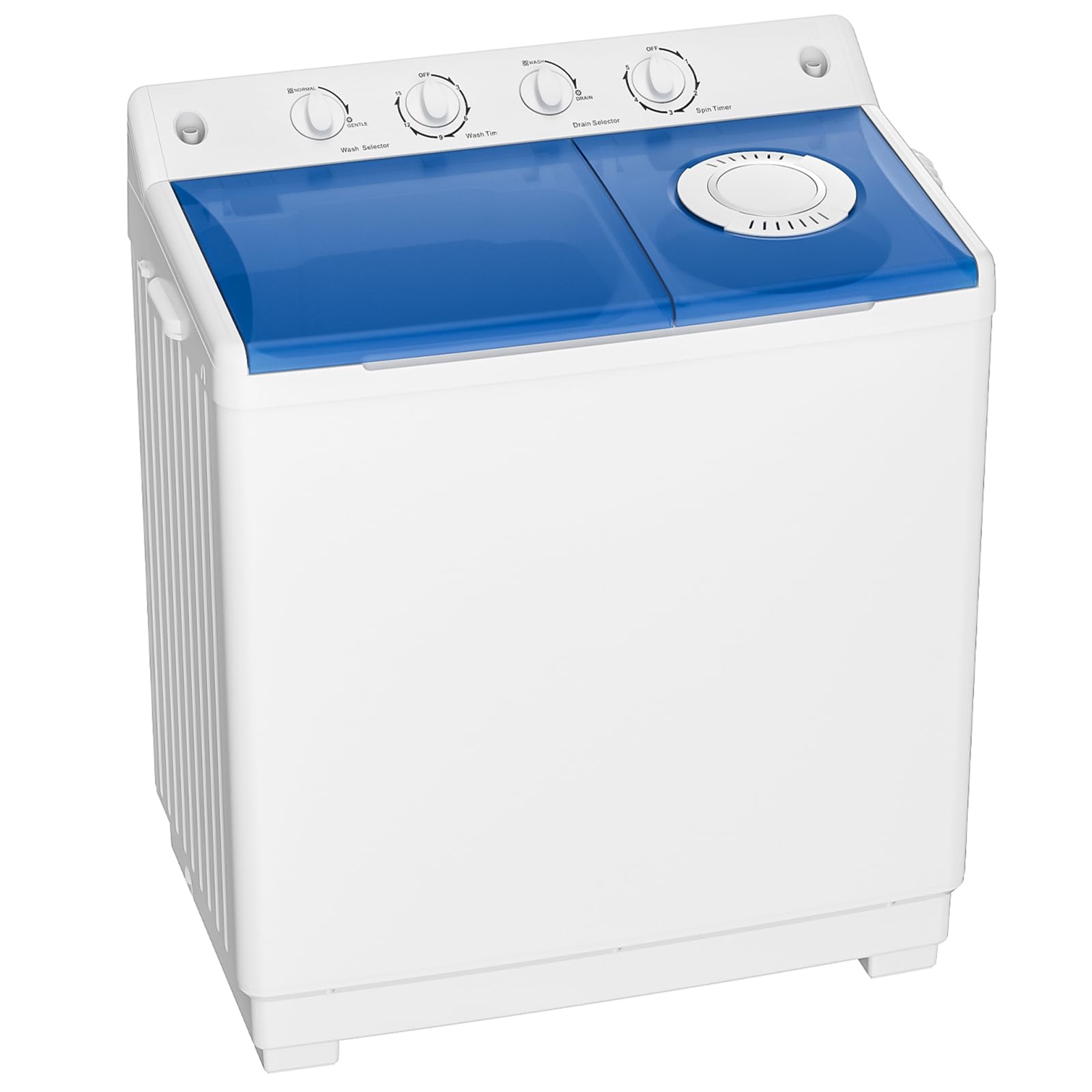 Auertech 40lbs Portable Twin Tub Washing Machine with Drain Pump - Compact Semi-Automatic Washer (24lbs) and Spinner (16lbs) Combo for Small Spaces - Perfect for Dorms, Apartments, RVs, Camping & Off-Grid Living