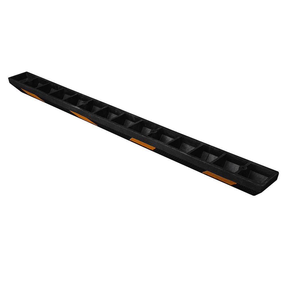 6' Rubber Curb Parking Block - Heavy Duty Wheel Stop for Garage, Driveway & Parking Lot - Durable Car Stopper for Vehicle Safety & Space Management