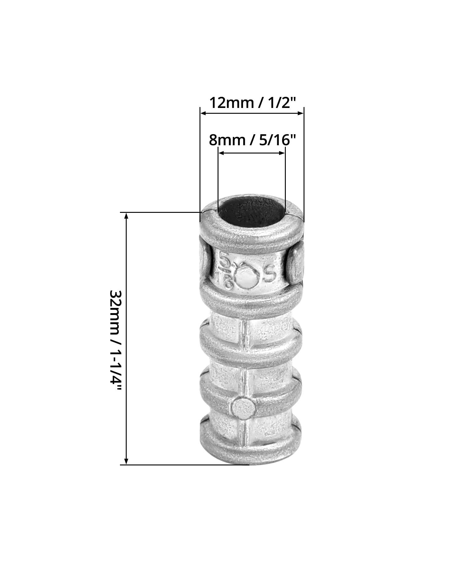 QWORK 50-Piece 5/16 x 1-1/4