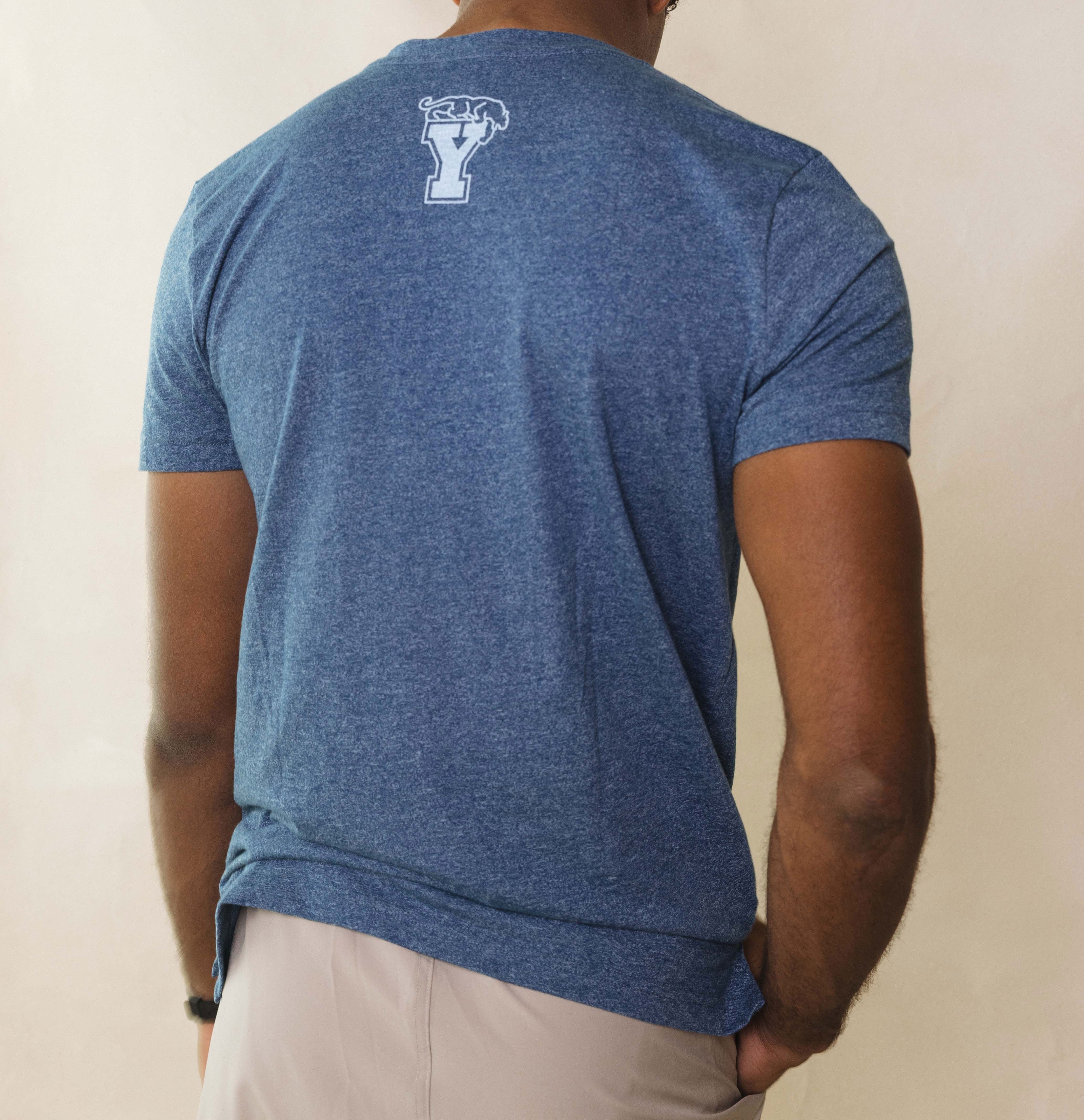 BYU Men's Classic Cotton T-Shirt - Navy Blue, Comfortable & Breathable for Casual Wear, School Spirit, and Everyday Outfits