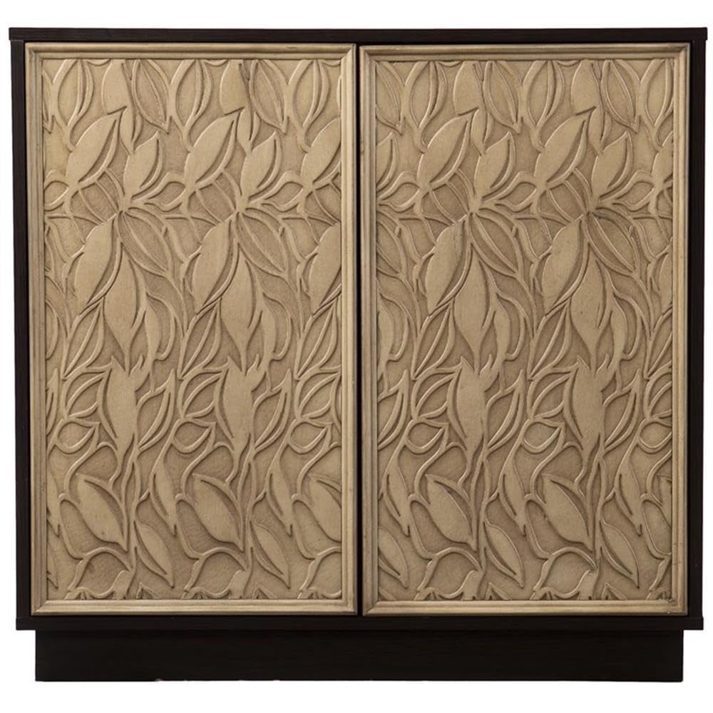 SEI Furniture Edgevale Anywhere Accent Cabinet - Brown Wood Storage Cabinet for Living Room, Bedroom, or Entryway - Compact Side Table with Shelf for Home Decor