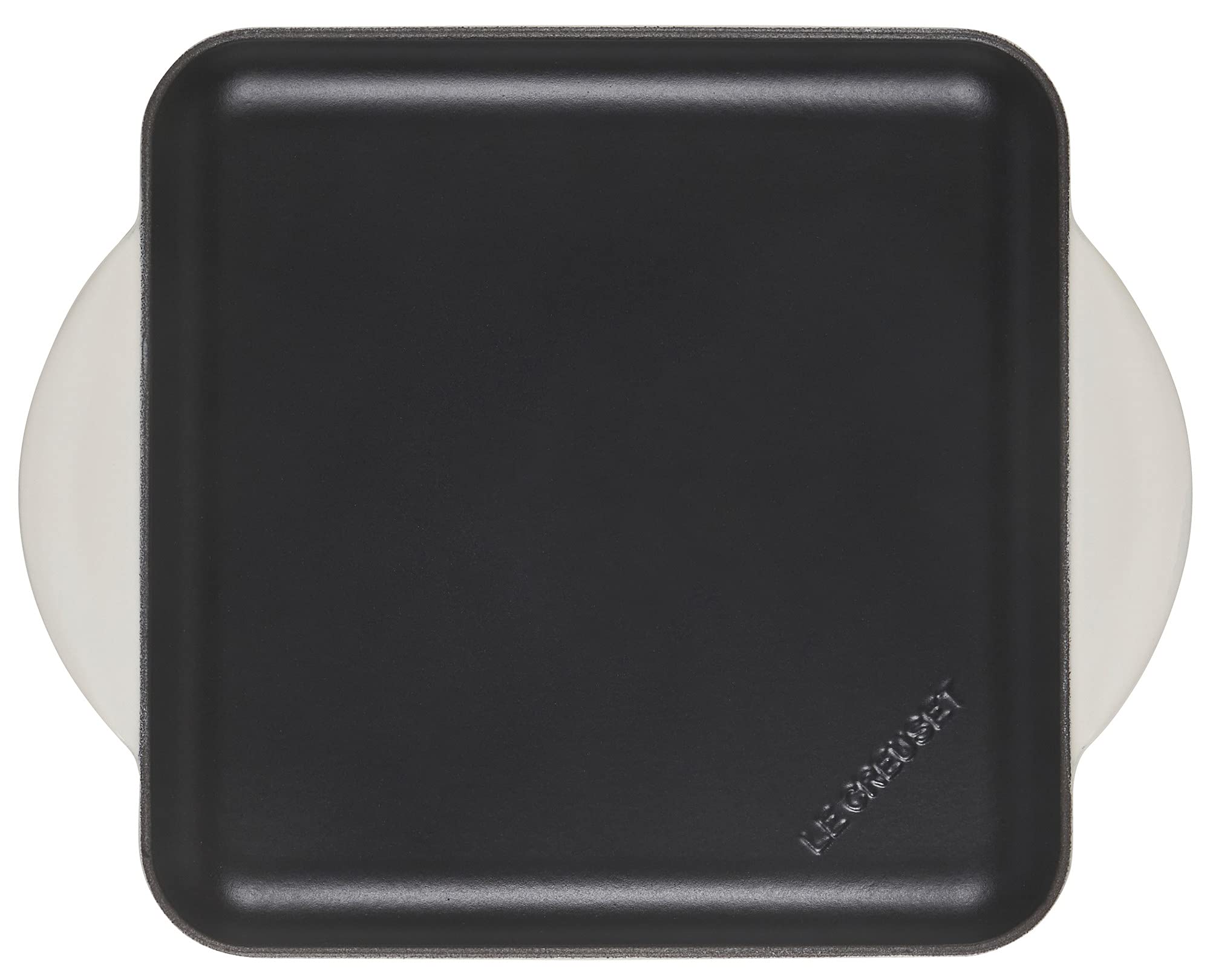 Le Creuset Enameled Cast Iron Square Griddle Pan - 9.5 Inch Nonstick Skillet for Stovetop & Oven Use - Meringue Color - Perfect for Pancakes, Burgers & Grilling