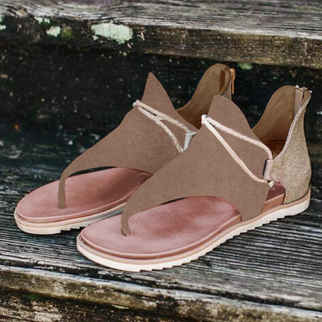 **Women's Plus Size Flat Sandals with Covered Heel - Cute Summer Shoes for Ladies | Perfect for Beach, Vacation & Casual Outings**