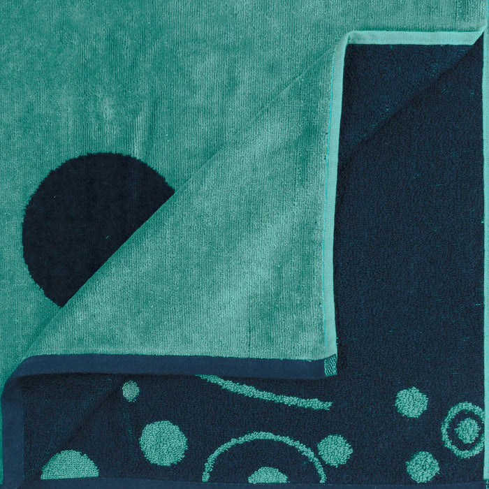 Premium Egyptian Cotton Mystic Dolphin Oversized 2-Piece Beach Towel Set - Ultra Soft & Absorbent for Pool, Beach, Spa & Yoga